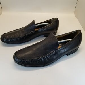 Johnston & Murphy Mens Size 14M Cresswell Venetian Black Soft Sheepskin Loafer